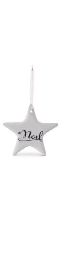 Assorted Cream Ceramic Star Ornaments