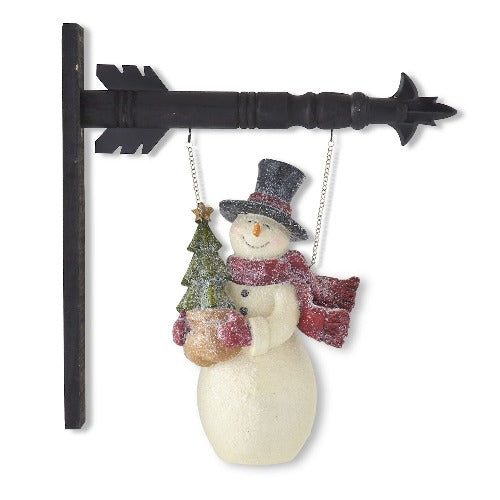Resin Glittered Vintage Snowman Arrow Replacement