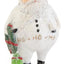 Assorted Glittered White Resin Santas