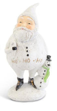 Load image into Gallery viewer, Assorted Glittered White Resin Santas
