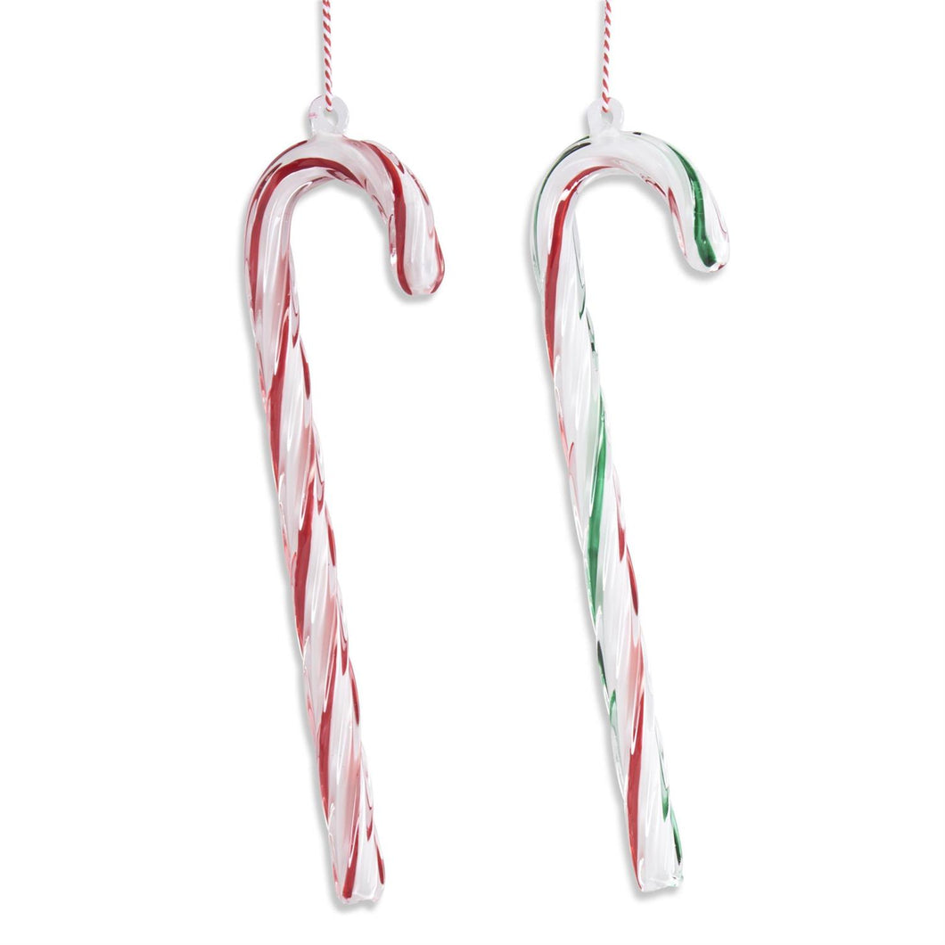 Blown Glass Candy Cane Ornaments