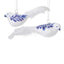 Assorted Blue & White Glass Bird Ornaments With Feather Tails