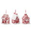 Red and White Handcrafted Clay Candy Cane House Ornaments- 3 Styles