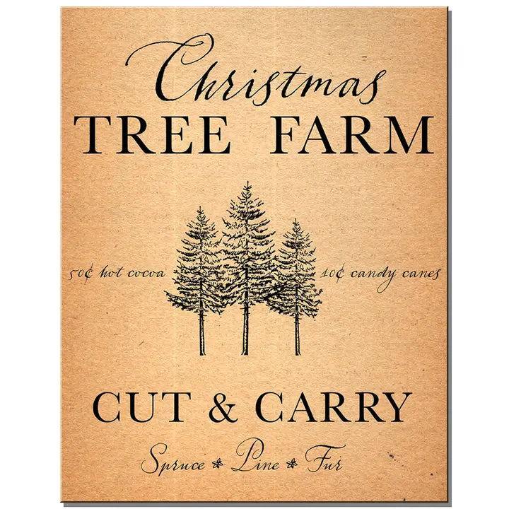 Tree Farm Vintage Wall Tin Sign