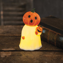 Load image into Gallery viewer, Surprised Pumpkin Ghost Figurine
