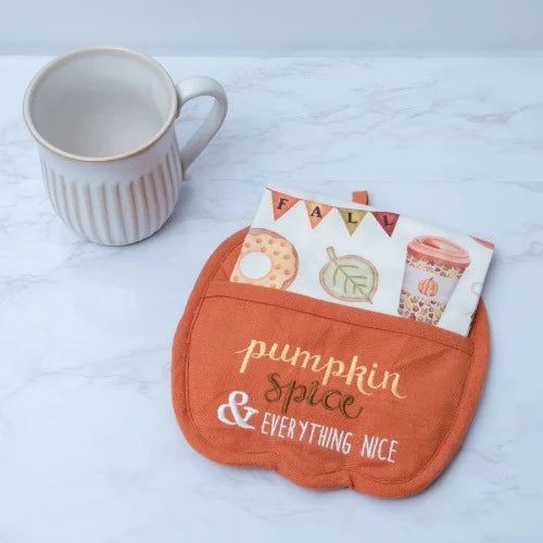 Pot Holder And Tea Towel Set - Pumpkin Spice