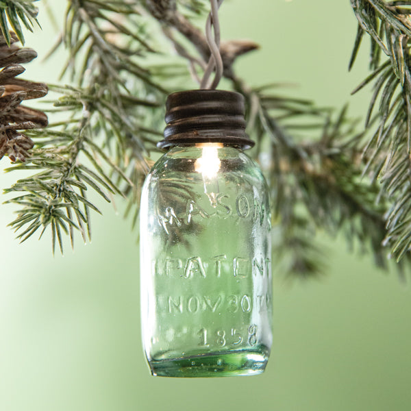 3.5" Glass Mason Jar Ornament