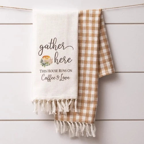 Coffee and Love Tea Towel Set