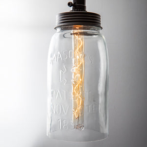 Big Mason Jar Pendant Lamp - Bulb Included