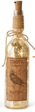 Load image into Gallery viewer, Assorted LED Mercury Glass Halloween Bottles w/Corks (3 Styles) crow feathers
