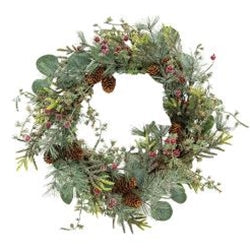 Icy Bristle Pine & Berry Wreath