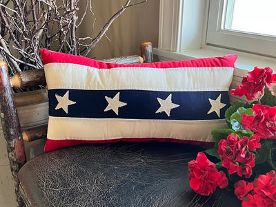 Vintage Stars & Stripes Bolster Pillow
