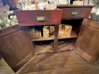 Antique Wood Farm Hutch for sale open