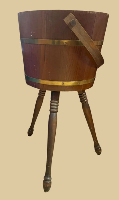Vintage Barrel Sewing Bucket/Plant Stand (Store Pick Up Only)