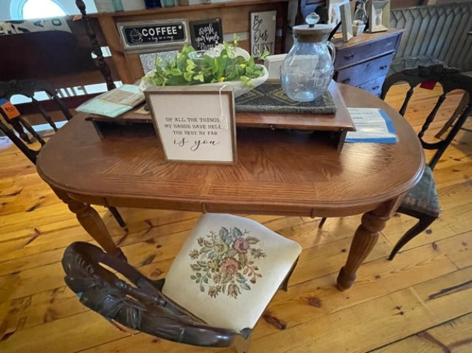 Oak Dining Table with Leaf