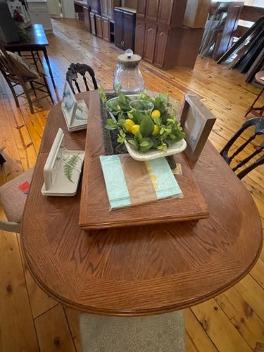 Oak Dining Table with Leaf side