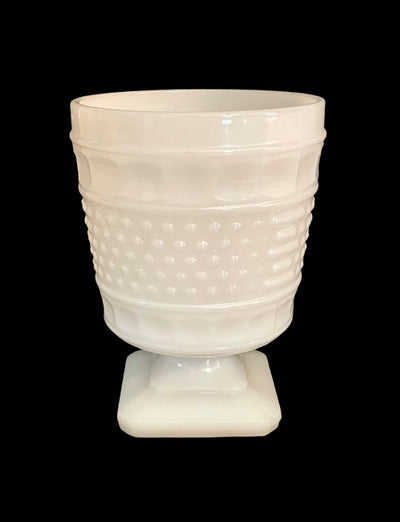 Vintage Milk Glass Pedestal Vase