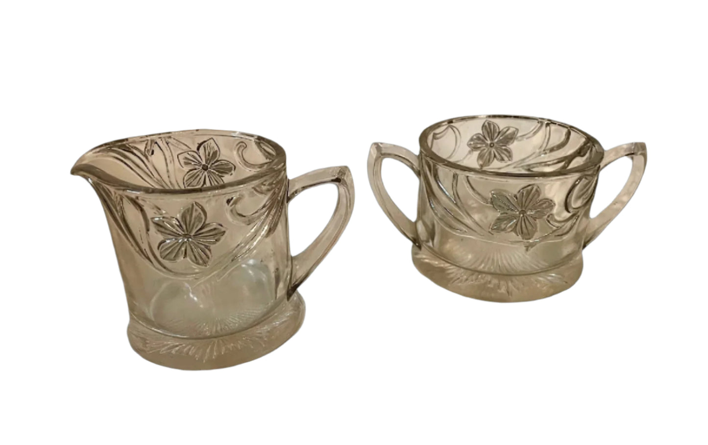 Indiana Glass Co. Cream & Sugar Serving Set