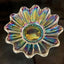 Vintage Carnival Glass Starburst Bowl