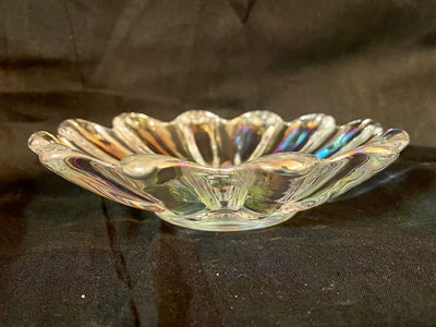Vintage Carnival Glass Starburst Bowl