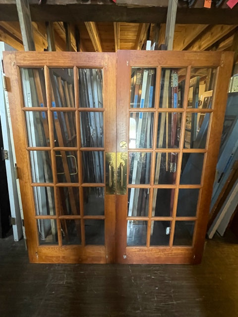 Heavy Interior Wood 15 Lite Door front together