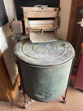 Load image into Gallery viewer, Antique Easy Primitive Copper Wash Tub Wringer Washing Machine
