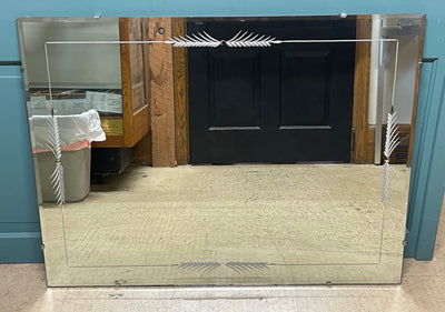 Vintage Beveled, Etched Mirror (Store Pick Up Only)