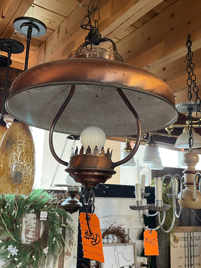 Vintage Copper Finish Hanging Light 