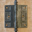 Antique Decorative Cast Iron Steeple Tip Door Hinge - 3½" x 3½"