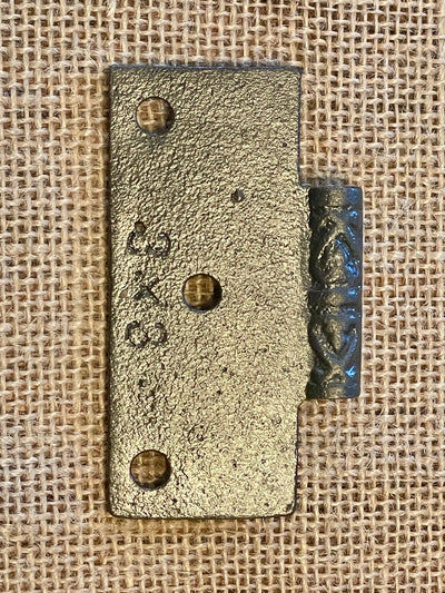 Antique Cast Iron Door Hinge, Half Only - 3" x 3"