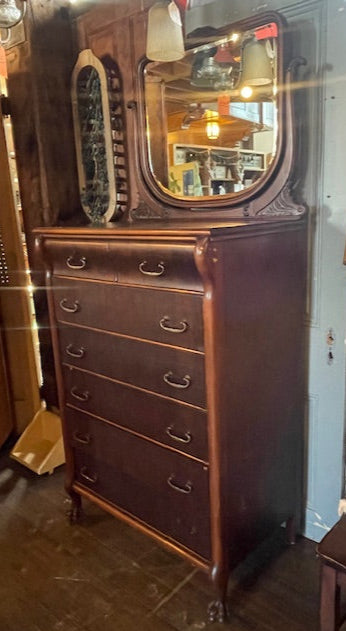 Antique Dresser with Beveled Mirror (Store Pick Up Only)