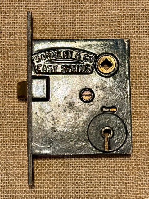 Antique Brass Sargent & Co. Easy Spring Interior Mortise Door Lock