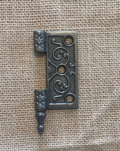 Antique Cast Iron Steeple Tip Door Hinge, Right Half Only - 3" x 3"