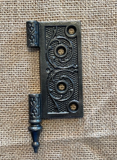 Antique Cast Iron Steeple Tip Door Hinge, Right Half Only - 4" x 4"