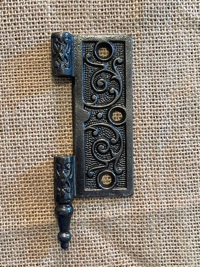 Antique Cast Iron Steeple Tip Door Hinge, Right Half Only - 4" x 3½"