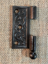 Load image into Gallery viewer, Antique Cast Iron Ball Tip Door Hinge, Left Half Only - 3&quot; x 3&quot;
