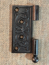 Load image into Gallery viewer, Antique Cast Iron Ball Tip Door Hinge, Left Half Only - 4&quot; x 4&quot;
