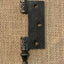 Antique Cast Iron Steeple Tip Door Hinge, Left Half Only - 3" x 2½"