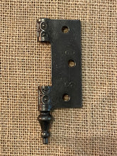 Load image into Gallery viewer, Antique Cast Iron Steeple Tip Door Hinge, Left Half Only - 3&quot; x 2½&quot;
