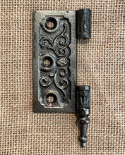 Load image into Gallery viewer, Antique Cast Iron Steeple Tip Door Hinge, Left Half Only - 3½&quot; x 3½&quot;
