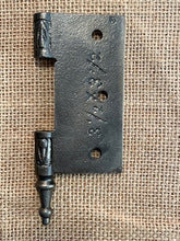 Load image into Gallery viewer, Antique Cast Iron Steeple Tip Door Hinge, Left Half Only - 3½&quot; x 3½&quot;
