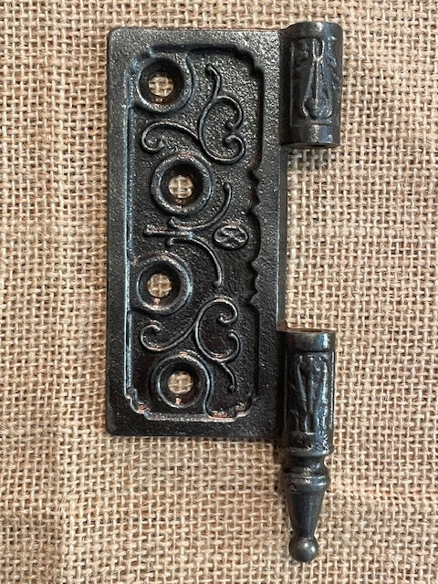 Antique Cast Iron Steeple Tip Door Hinge, Left Half Only - 4