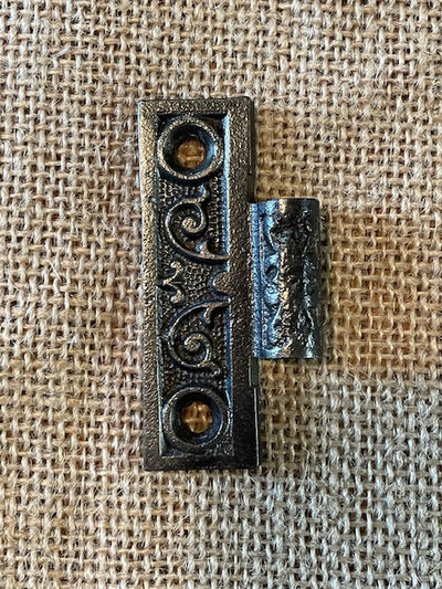 Antique Cast Iron Door Hinge, Half Only - 2½" x 2"