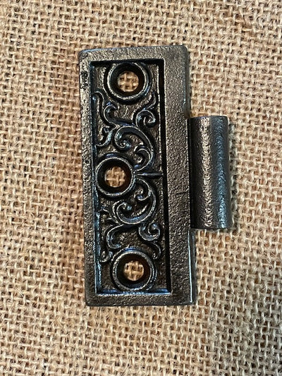 Antique Cast Iron Door Hinge, Half Only - 3" x 3"