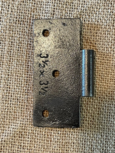 Antique Cast Iron Door Hinge, Half Only - 3½" x 3½"