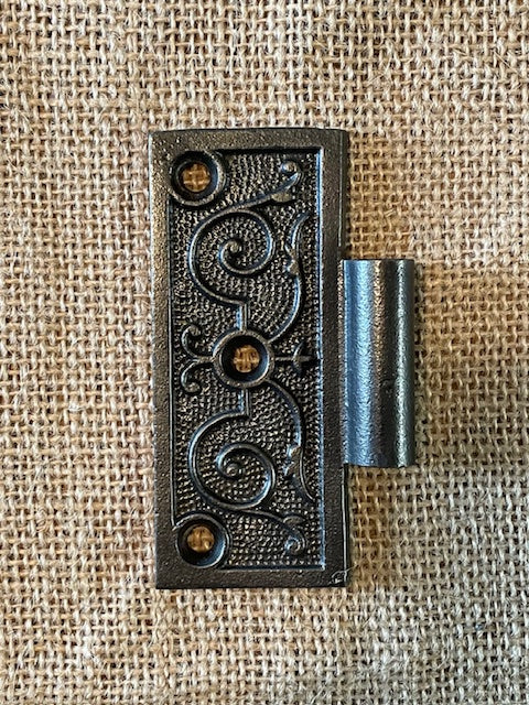 Antique Cast Iron Door Hinge, Half Only - 3½" x 3½"