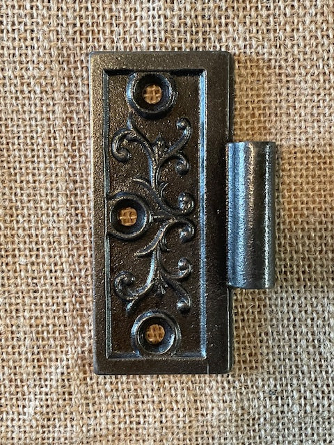 Antique Cast Iron Door Hinge, Half Only - 4" x 4"