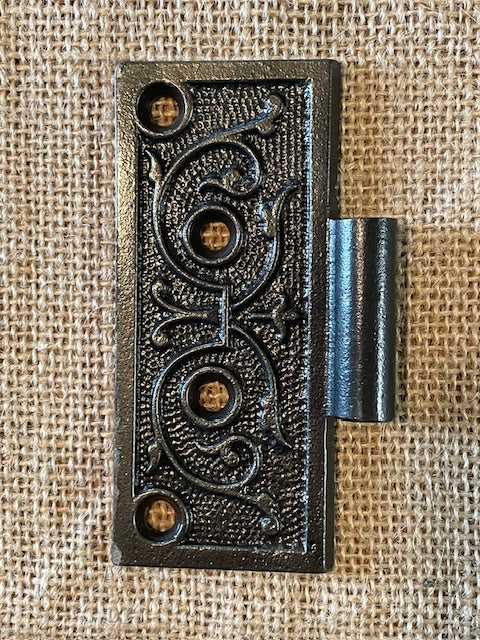 Antique Cast Iron Door Hinge, Half Only - 4" x 4"