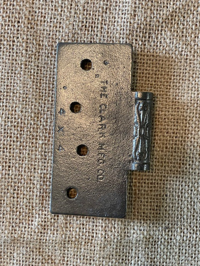 Antique Cast Iron Door Hinge, Half Only - 4" x 4"