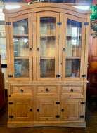 Wood Hutch With Glass Doors (store pick up only)